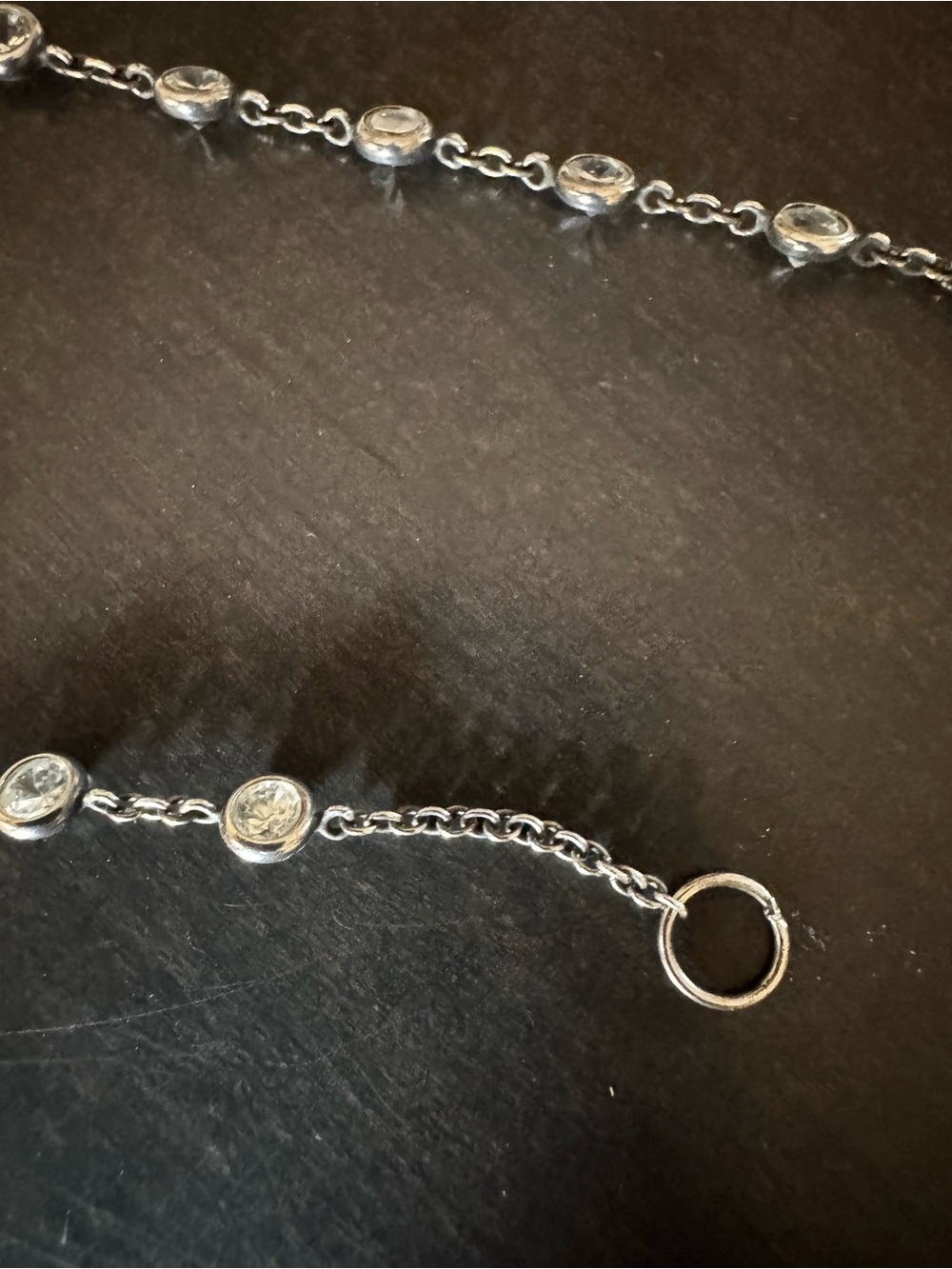 Silpada N1962 Cubic Zirconia Sterling Silver Raindrops Necklace 22" CZ Retired - Picture 4 of 7